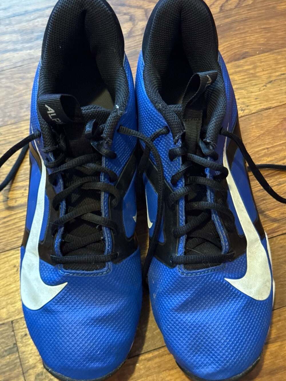 Nike Alpha Menace 4 Shark Size 8.5 Blue White Football Cleats